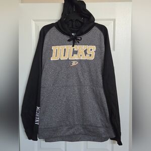 Anaheim Ducks NHL Men's Hoodie Pullover Sweatshirt Black Gray Adult Size XXL